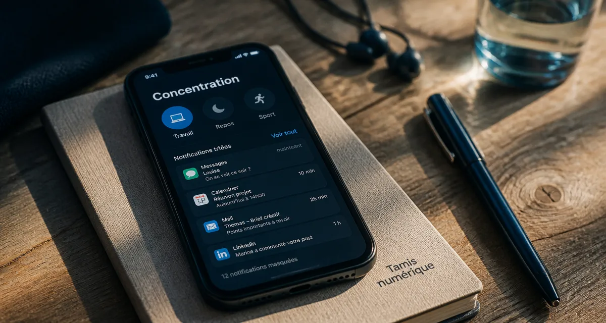 Astuces ios 15 : écran Concentration iPhone
