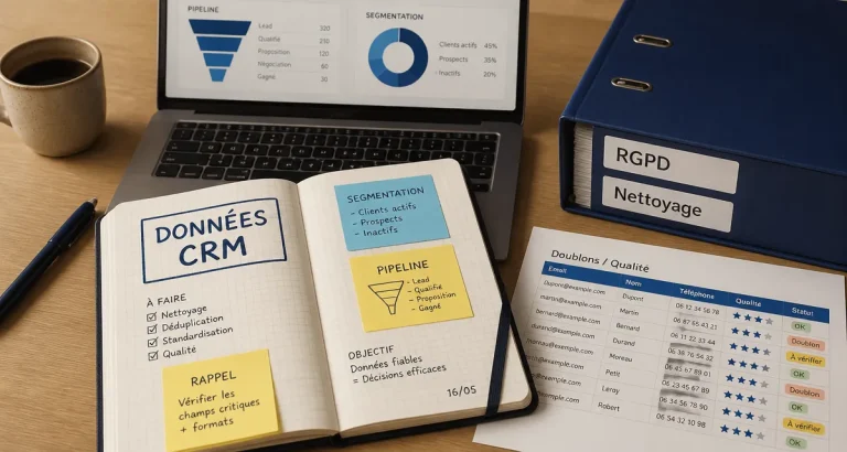 Photo crm base de données : contrôle qualité, doublons et RGPD pour éviter la perte de chiffre d’affaires