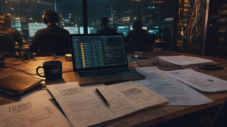 CSIRT en salle de crise : tableau d’incidents et réponse cyber