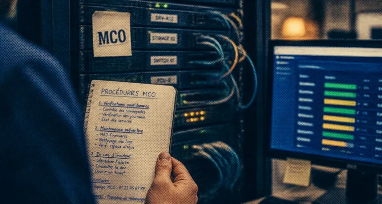 Informatique MCO : rack serveur et procédures pour garantir la disponibilité du SI