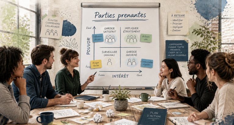 parties prenantes projet réunion matrice
