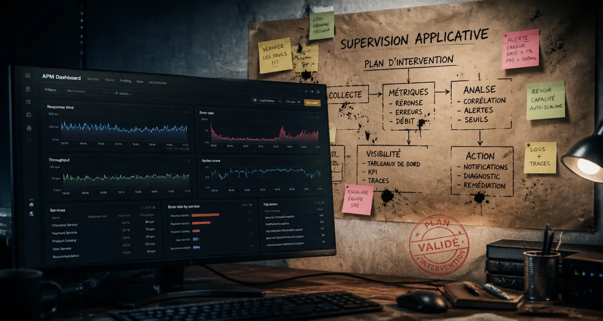 Supervision applicative : tableau de bord APM et 4 indicateurs de performance