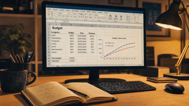 Excel apprendre : feuille Budget et tableaux croisés dynamiques