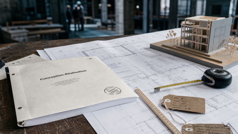 Marché de conception réalisation : plans d’architecture et validation chantier