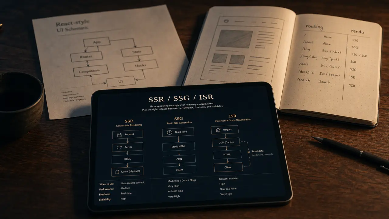 Next React SSR/SSG/ISR vs React seul : routing et SEO