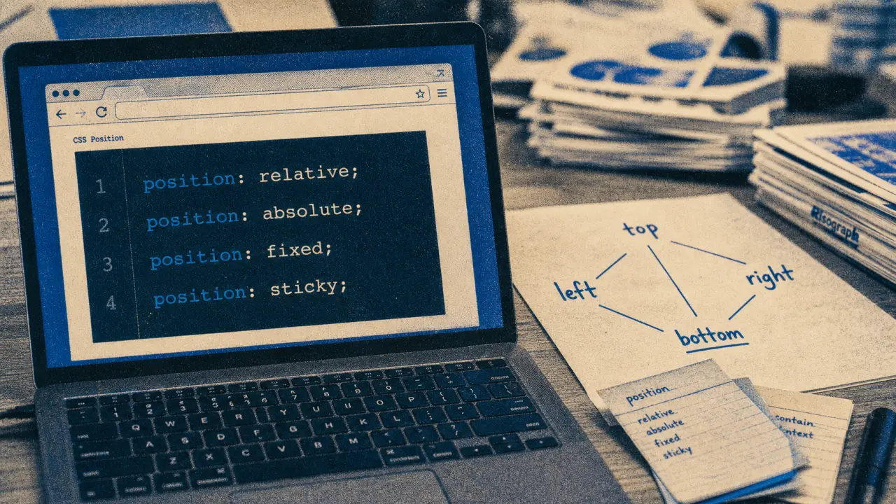 Position en css : relative absolute fixed sticky et placement