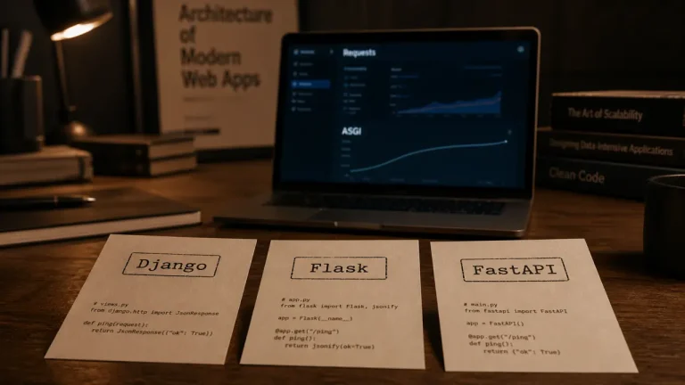 Comparatif Django Flask FastAPI, python web application framework