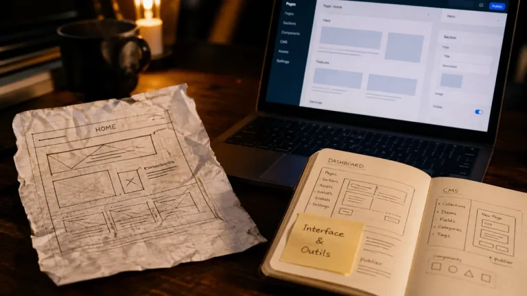 Interface pour développer son site web : no-code, CMS, framework