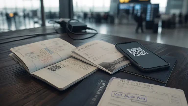 Visit Japan Web application : passeport et QR code avant arrivée au Japon