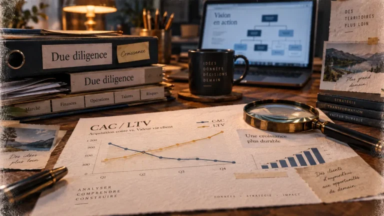 Croissance entreprise : organique ou rachat stratégique, CAC/LTV et due diligence