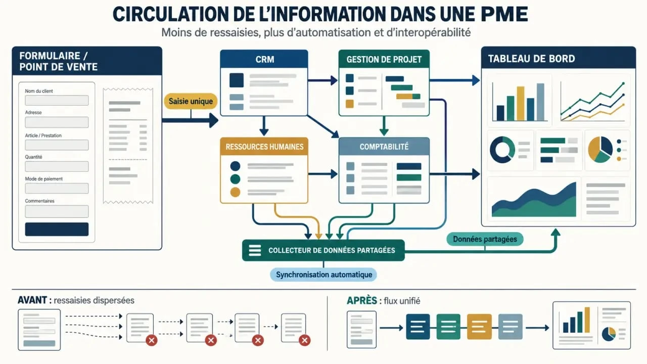 Outils digitaux interconnectés pour fluidifier les processus d'une entreprise
