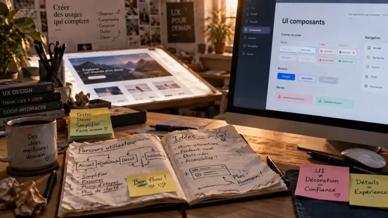 UX design and ui design : UX structure le parcours, UI rend lisible